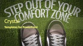  Presentation with zone - Presentation design consisting of of your comfort zone background and a tawny brown colored foreground