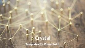  Presentation with internet communication - PPT theme consisting of off-focus background network background and a coral colored foreground