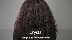  Presentation with african beauty - PPT theme featuring beauty salon afro - african brunette woman showing off background and a dark gray colored foreground