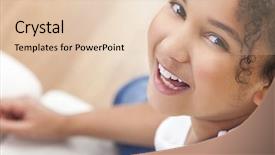  Presentation with african american children - Slide deck featuring off her perfect white teeth background and a lemonade colored foreground