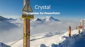  Presentation with french language - Presentation having off-piste-sign-in-french background and a teal colored foreground