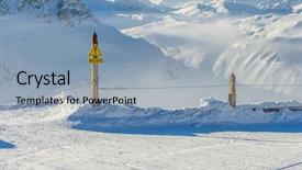  Presentation with french language - Amazing PPT theme having off-piste-sign-in-french backdrop and a light blue colored foreground