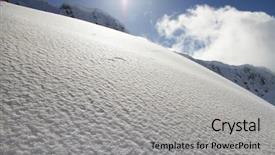  Presentation with powder - Slide set enhanced with off-piste-ski-slope background and a light gray colored foreground