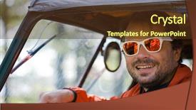  Presentation with expedition - PPT theme featuring off road expedition background and a tawny brown colored foreground