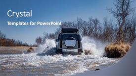  Presentation with expedition - PPT theme with off-road-tourist-car-rides background and a teal colored foreground