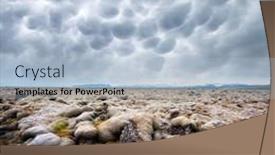  Presentation with volcano eruption - Slide deck enhanced with offbeat-iceland-landscape-with-lava background and a light blue colored foreground