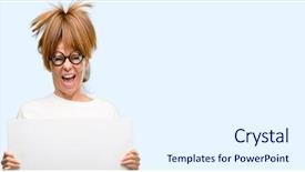  Presentation with announcement - Amazing theme having offer or announcement big paper backdrop and a sky blue colored foreground