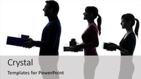  Presentation with family adolescence - Slides featuring offering present surprises in silhouette background and a light gray colored foreground