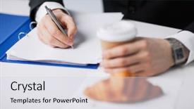  Presentation with lunch - Audience pleasing presentation consisting of lunch sign office - businessman on his coffee break backdrop and a  colored foreground