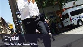  Presentation with eating - PPT theme featuring lunch sign office - businessman rushing - eating background and a wine colored foreground