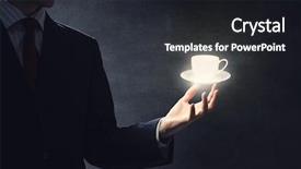  Presentation with coding coffee - PPT theme having lunch sign office - close up of businessman holding background and a  colored foreground