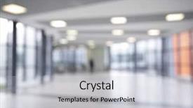  Presentation with airport - Slides featuring office - corridor in airport background and a light gray colored foreground