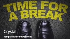  Presentation with team business top view - PPT theme having lunch sign office - top view of business shoes background and a dark gray colored foreground