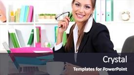  Presentation with coffee - Amazing presentation theme having lunch sign office - young businesswoman drinking coffee backdrop and a wine colored foreground