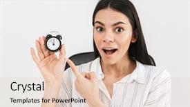  Presentation with photo - PPT theme with office and holding tiny background and a lemonade colored foreground