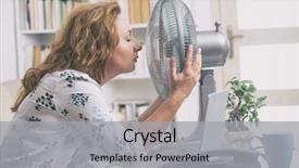  Presentation with working woman - Slide deck having office and tries to cool background and a light gray colored foreground