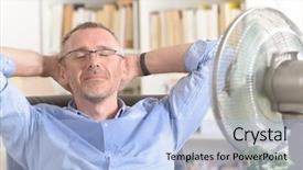  Presentation with heat - Colorful presentation enhanced with office and tries to cool backdrop and a light blue colored foreground