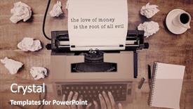  Presentation with root - Beautiful slides featuring office animation - love of money is backdrop and a violet colored foreground