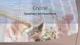  Presentation with bank building - Beautiful slide deck featuring office-building-and-a-broken backdrop and a light blue colored foreground