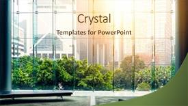  Presentation with hong kong - Presentation featuring office building in hong kong background and a cream colored foreground