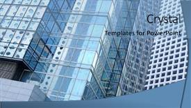  Presentation with building - Cool new theme with office building backdrop and a light blue colored foreground