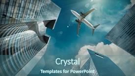  Presentation with office buildings - Cool new presentation theme with office buildings near la defence backdrop and a  colored foreground