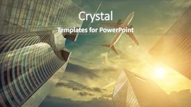  Presentation with office buildings - Beautiful PPT layouts featuring office buildings near la defence backdrop and a violet colored foreground