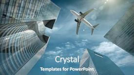  Presentation with office buildings - Colorful slide deck enhanced with office buildings near la defence backdrop and a teal colored foreground