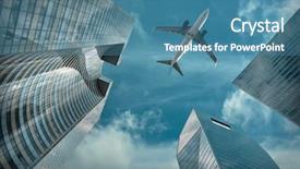  Presentation with office buildings - Amazing slides having office buildings near la defence backdrop and a teal colored foreground