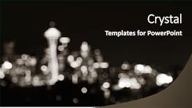  Presentation with park night city - PPT layouts having office buildings viewed from kerry background and a black colored foreground