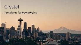  Presentation with urban buildings - PPT layouts enhanced with office buildings viewed from kerry background and a soft green colored foreground