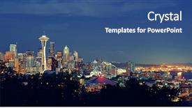  Presentation with park night city - Audience pleasing PPT layouts consisting of office buildings viewed from kerry backdrop and a ocean colored foreground