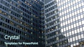  Presentation with office buildings - Audience pleasing PPT layouts consisting of office buildings backdrop and a tawny brown colored foreground