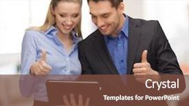  Presentation with technology and education - Cool new slide deck with office buisness education technology concept backdrop and a tawny brown colored foreground