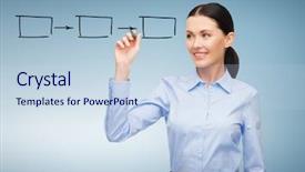  Presentation with transport and future technology concept - Presentation design consisting of office business and future technology background and a sky blue colored foreground