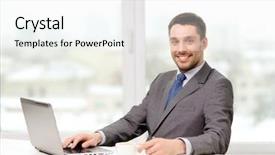  Presentation with internet - Cool new slides with office business technology and internet backdrop and a white colored foreground