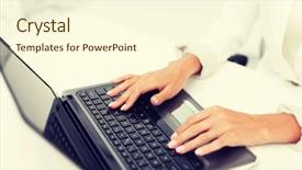  Presentation with business technology internet and network - Amazing theme having office business technology and internet backdrop and a cream colored foreground