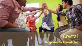  Presentation with new ideas - Amazing slides having celebration work - group of designers meeting backdrop and a tawny brown colored foreground