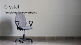  Presentation with office chair - Audience pleasing PPT layouts consisting of office chair against a gray backdrop and a light gray colored foreground