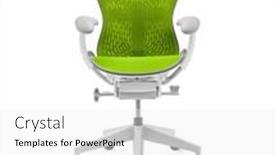  Presentation with office chair - Slides featuring office-chair-isolated-on-white background and a  colored foreground