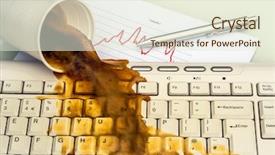  Presentation with adversity - PPT layouts enhanced with office computer through adversity background and a sky blue colored foreground