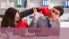  Presentation with conflict - Cool new theme with office conflict between man backdrop and a violet colored foreground