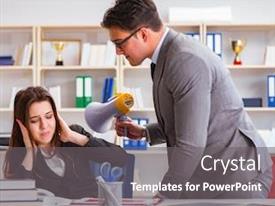 Office Conflict Between Man PPT template 53 | CrystalGraphics