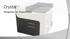  Presentation with machine synchrone - Amazing PPT theme having office copying machine under thew backdrop and a  colored foreground