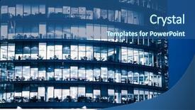  Presentation with skyscraper - Audience pleasing theme consisting of office corporate building in london backdrop and a ocean colored foreground