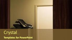  Presentation with office - Slide deck featuring office-corridor-with-filing-cabinets background and a tawny brown colored foreground