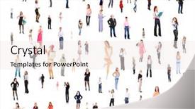  Presentation with business culture - Beautiful PPT theme featuring office culture business picture backdrop and a sky blue colored foreground