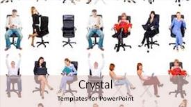  Presentation with groups - Slide set enhanced with office culture isolated groups background and a lemonade colored foreground