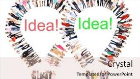  Presentation with groups - Audience pleasing presentation design consisting of office culture isolated groups backdrop and a lemonade colored foreground