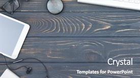  Presentation with business office desk - PPT layouts having office desk table of business background and a  colored foreground